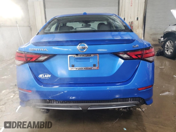 2021 Nissan Sentra SR with VIN 3N1AB8DV0MY236746, listed as a Copart auction lot 45232465 with 35,465 mi miles and Salvage Title. Bid and sale history available at carsss.com. Image 6.
