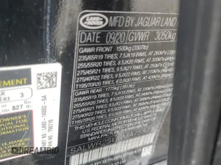 2021 Land Rover Range Rover Sport HSE Silver Edition with VIN SALWR2SU6MA755710, listed as a Copart auction lot 49348185 with 42,871 mi miles and Salvage title. Bid and sale history available at DreamBid. Image 14.