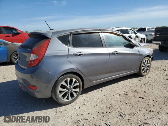 2016 Hyundai Accent Sport with VIN KMHCU5AE2GU249391, listed as a Copart auction lot 48917085 with 124,200 mi miles and Salvage Title. Bid and sale history available at carsss.com. Image 3.