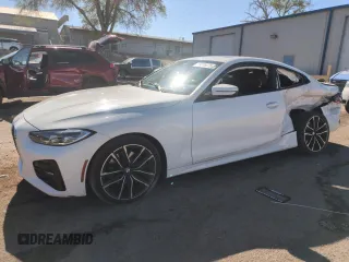 2021 BMW 4 Series 430i xDrive with VIN WBA73AP08MCG89498, listed as a Copart auction lot 53376375 with 29,354 mi miles and Salvage title. Bid and sale history available at DreamBid. Image 1.