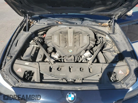 2013 BMW 5 Series 550i with VIN WBAFR9C50DDX80153, listed as a Copart auction lot 43180625 with 128,521 mi miles and Salvage Title. Bid and sale history available at carsss.com. Image 11.