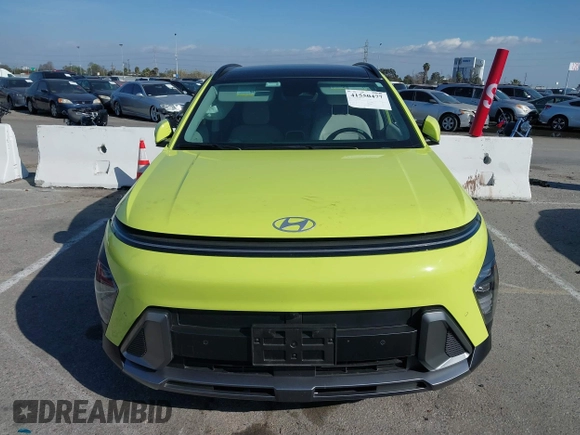 2024 Hyundai Kona Limited with VIN KM8HE3A32RU108653, listed as a IAAI auction lot 41550477 with 9,338 mi miles. Bid and sale history available at carsss.com. Image 12.