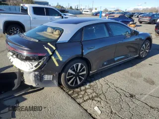 2023 Lucid Air Touring with VIN 50EA1TEA3PA004466, listed as a Copart auction lot 44249695 with 0 mi miles and Salvage Title. Bid and sale history available at carsss.com. Image 3.