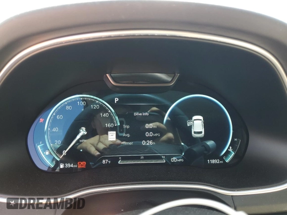 2023 Genesis GV80 with VIN KMUHBDSB0PU122540, listed as a Copart auction lot 60900355 with 11,892 mi miles and Salvage title. Bid and sale history available at DreamBid. Image 9.