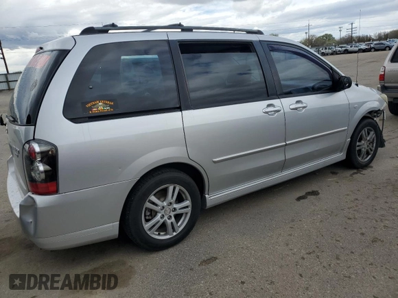 2004 Mazda MPV LX with VIN JM3LW28A440528559, listed as a Copart auction lot 51021245 with 117,382 mi miles and Salvage Title. Bid and sale history available at carsss.com. Image 3.