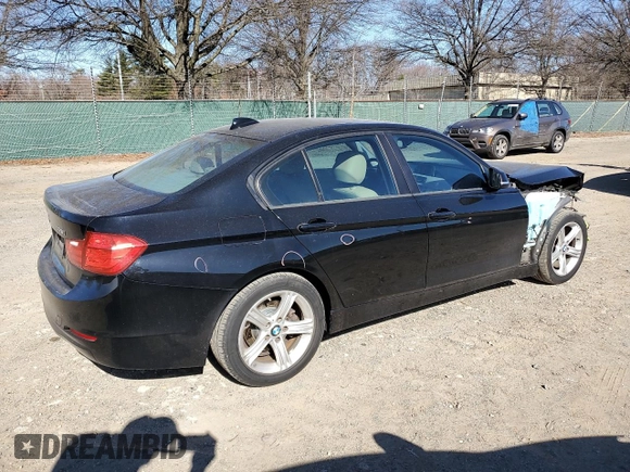 2015 BMW 3 Series 320i xDrive with VIN WBA3C3C58FK203452, listed as a Copart auction lot 47259395 with 100,180 mi miles and Salvage Title. Bid and sale history available at carsss.com. Image 3.