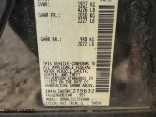 2017 Nissan Altima 2.5 SV with VIN 1N4AL3AP3HC279632, listed as a Copart auction lot 46423455 with 133,752 mi miles and Salvage Title. Bid and sale history available at carsss.com. Image 14.