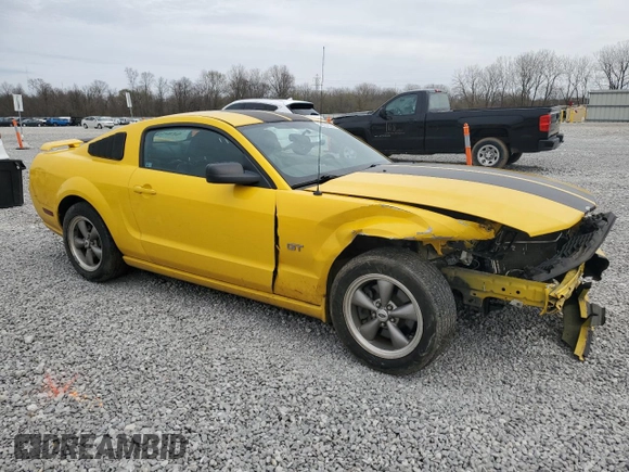 2006 Ford Mustang GT Deluxe with VIN 1ZVHT82H765172787, listed as a Copart auction lot 52539725 with 161,409 mi miles and Salvage Title. Bid and sale history available at carsss.com. Image 4.