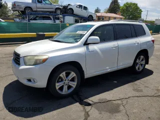 2009 Toyota Highlander Sport z VIN JTEES43A892113610, wystawiony jako Copart lot #58222995 z przebiegiem 204 615 mil mil oraz Czysty tytuł • Clean title. Historia ofert i sprzedaży dostępna na DreamBid. Obrazek 1.