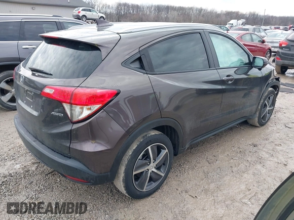 2021 Honda HR-V EX with VIN 3CZRU6H59MM720845, listed as a IAAI auction lot 41461037 with 32,716 mi miles. Bid and sale history available at carsss.com. Image 4.