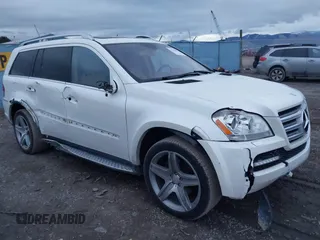 2012 Mercedes-Benz GL-Class GL 550 with VIN 4JGBF8GE5CA766338, listed as a IAAI auction lot 41158629 with 162,475 mi miles. Bid and sale history available at carsss.com. Image 1.