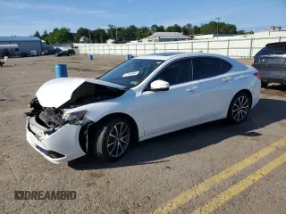 2017 Acura TLX V6 w/Technology Pkg with VIN 19UUB3F51HA002847, listed as a Copart auction lot 57144944 with 0 mi miles and Salvage Title. Bid and sale history available at carsss.com. Image 1.
