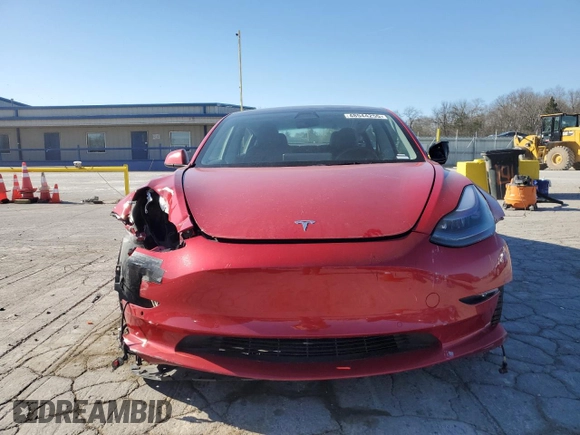 2022 Tesla Model 3 Long Range with VIN 5YJ3E1EB9NF104963, listed as a Copart auction lot 48544255 with 56,451 mi miles and Salvage Title. Bid and sale history available at DreamBid. Image 5.