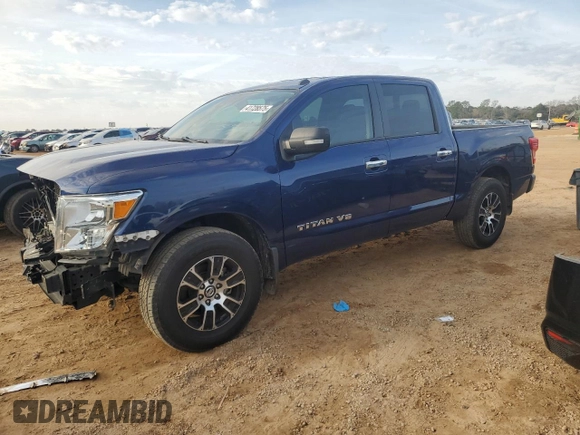 2020 Nissan Titan Platinum Reserve with VIN 1N6AA1EFXLN505021, listed as a Copart auction lot 41728575 with 64,623 mi miles and Salvage title. Bid and sale history available at DreamBid. Image 1.