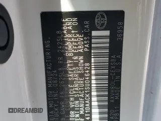 2025 Toyota Camry LE z VIN 4T1DAACK1SU046428, wystawiony jako Copart lot #53729635 z przebiegiem Nie podano mil oraz Szkoda całkowita • Salvage title. Historia ofert i sprzedaży dostępna na DreamBid. Obrazek 13.