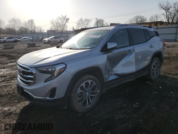 2020 GMC Terrain SLT z VIN 3GKALPEX6LL123243, wystawiony jako Copart lot #49702705 z przebiegiem 44 499 mil mil oraz Szkoda całkowita • Salvage title. Historia ofert i sprzedaży dostępna na DreamBid. Obrazek 1.