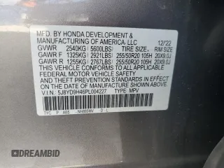 2023 Acura MDX w/Technology Package with VIN 5J8YD9H46PL004227, listed as a Copart auction lot 84506634 with 50,785 mi miles and Salvage Title. Bid and sale history available at carsss.com. Image 15.