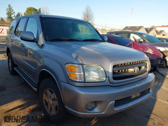 2002 Toyota Sequoia SR5 with VIN 5TDZT34A92S094303, listed as a IAAI auction lot 41739875 with 250,576 mi miles and . Bid and sale history available at carsss.com. Image 1.