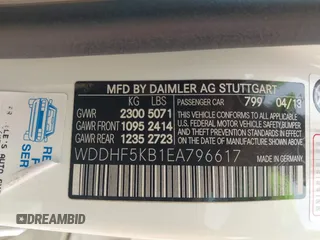 2014 Mercedes-Benz E-Class E 350 Sport with VIN WDDHF5KB1EA796617, listed as a IAAI auction lot 41869606 with 105,298 mi miles. Bid and sale history available at carsss.com. Image 9.