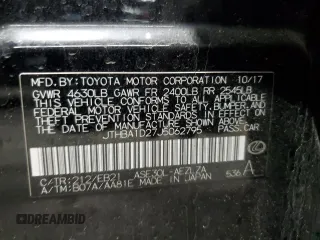 2018 Lexus IS 300 z VIN JTHBA1D27J5062795, wystawiony jako Copart lot #57393965 z przebiegiem 44 532 mil mil oraz Szkoda całkowita • Salvage title. Historia ofert i sprzedaży dostępna na DreamBid. Obrazek 12.