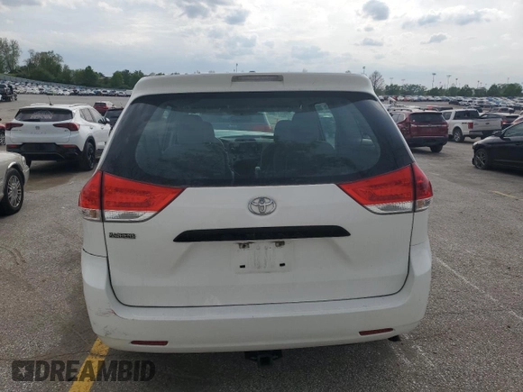 2012 Toyota Sienna with VIN 5TDZK3DC6CS244891, listed as a Copart auction lot 54442055 with 137,680 mi miles and Salvage title. Bid and sale history available at DreamBid. Image 6.