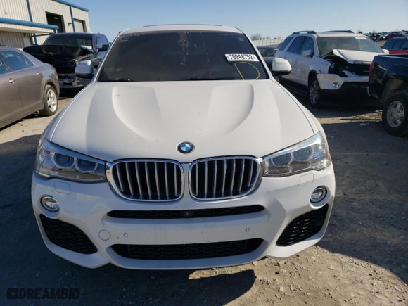 2017 BMW X4 xDrive28i with VIN 5UXXW3C32H0T79582, listed as a Copart auction lot 70948752 with 83,593 mi miles. Bid and sale history available at carsss.com. Image 5.