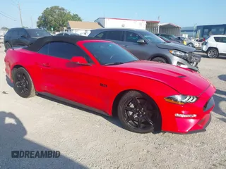 2019 Ford Mustang GT Premium with VIN 1FATP8FF8K5196252, listed as a IAAI auction lot 42264187 with 26,450 mi miles and . Bid and sale history available at DreamBid. Image 1.