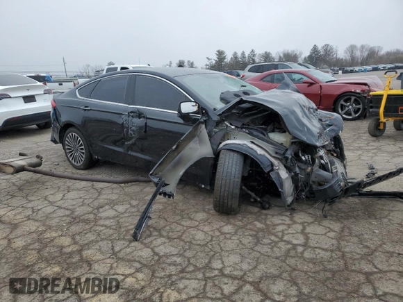 2017 Ford Fusion Titanium with VIN 3FA6P0K98HR146567, listed as a Copart auction lot 46335525 with Not provided miles and Salvage title. Bid and sale history available at DreamBid. Image 4.