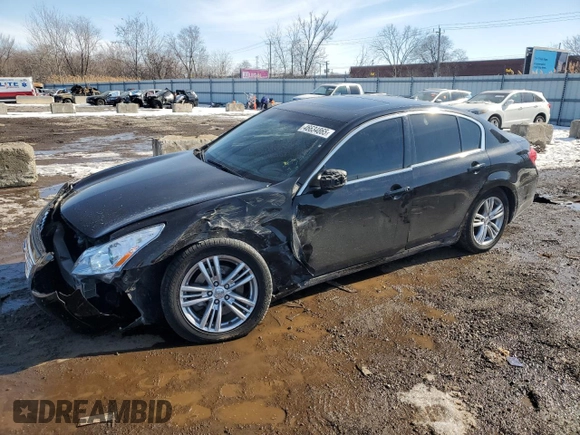 2015 Infiniti Q40 with VIN JN1CV6AR8FM521860, listed as a Copart auction lot 46634865 with 112,627 mi miles and Salvage Title. Bid and sale history available at DreamBid. Image 1.