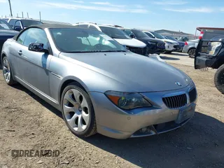 2007 BMW 6 Series 650i with VIN WBAEK13527CN80984, listed as a IAAI auction lot 41678742 with 110,278 mi miles. Bid and sale history available at carsss.com. Image 1.