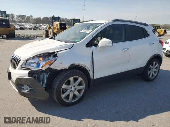 2016 Buick Encore Leather with VIN KL4CJGSB1GB714553, listed as a Copart auction lot 51039915 with 97,858 mi miles and Salvage Title. Bid and sale history available at carsss.com. Image 1.