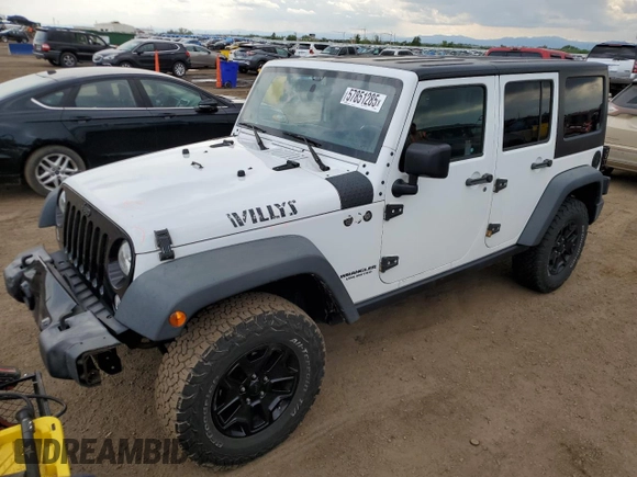 2016 Jeep Wrangler Unlimited Sport with VIN 1C4BJWDG4GL129559, listed as a Copart auction lot 57851285 with 148,022 mi miles and Salvage title. Bid and sale history available at DreamBid. Image 1.