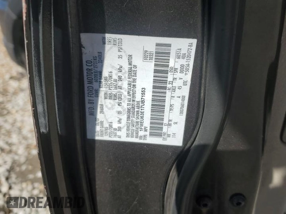 2007 Ford Explorer XLT with VIN 1FMEU63E17UB71553, listed as a Copart auction lot 45673355 with 175,878 mi miles and Salvage Title. Bid and sale history available at carsss.com. Image 15.