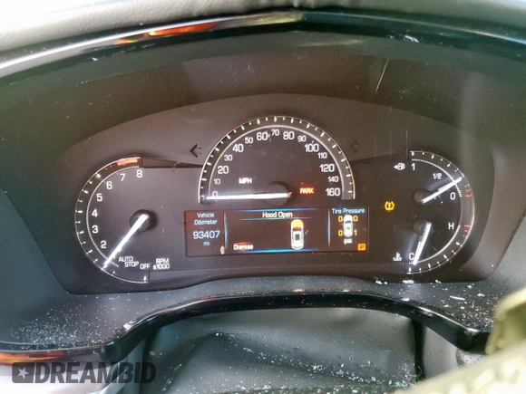 2017 Cadillac XT5 Luxury FWD with VIN 1GYKNBRS9HZ100304, listed as a Copart auction lot 48698755 with 93,407 mi miles and Salvage Title. Bid and sale history available at carsss.com. Image 9.