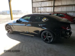 2019 Genesis G70 3.3T Advanced with VIN KMTG34LE7KU017766, listed as a Copart auction lot 72652614 with 58,634 mi miles and Salvage Title. Bid and sale history available at carsss.com. Image 2.