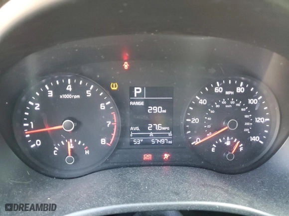 2020 Kia Rio S with VIN 3KPA24AD0LE289609, listed as a Copart auction lot 50004735 with 57,497 mi miles and Salvage Title. Bid and sale history available at carsss.com. Image 9.