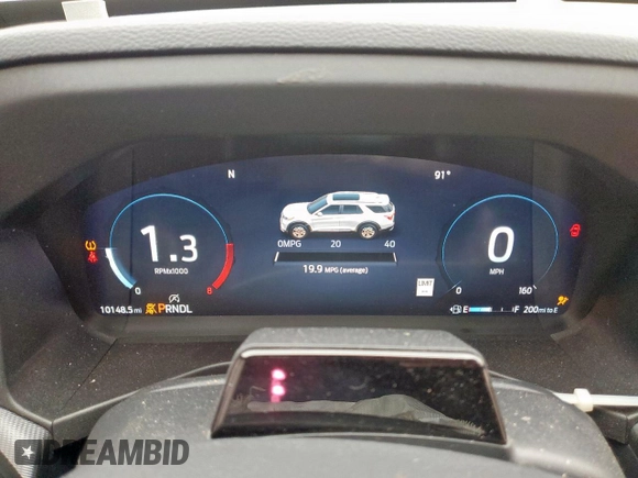 2025 Ford Explorer ST-Line with VIN 1FMUK7KH1SGA98288, listed as a Copart auction lot 60462225 with 10,148 mi miles and Salvage title. Bid and sale history available at DreamBid. Image 9.