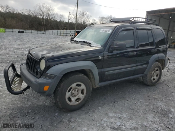 2007 Jeep Liberty Sport with VIN 1J4GL48K07W515116, listed as a Copart auction lot 45486215 with 164,412 mi miles and Salvage Title. Bid and sale history available at carsss.com. Image 1.