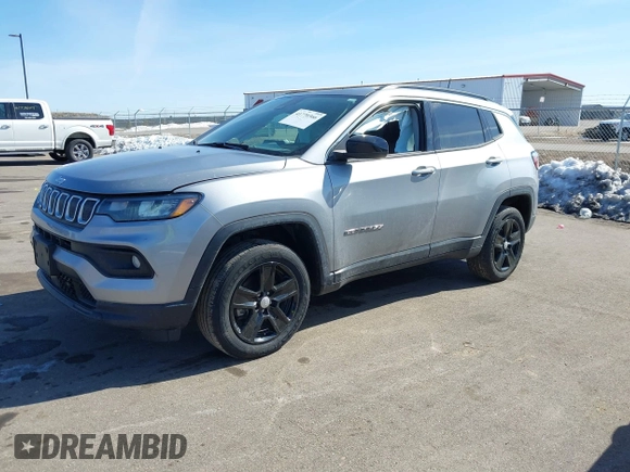 2022 Jeep Compass Latitude with VIN 3C4NJDBB6NT123062, listed as a IAAI auction lot 41770366 with 28,375 mi miles and . Bid and sale history available at DreamBid. Image 14.