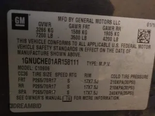 2010 Chevrolet Suburban LS with VIN 1GNUCHE01AR158111, listed as a IAAI auction lot 41602157 with 263,227 mi miles. Bid and sale history available at carsss.com. Image 9.