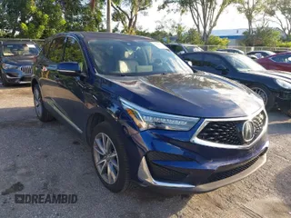 2020 Acura RDX w/Technology Pkg with VIN 5J8TC1H54LL002493, listed as a IAAI auction lot 40520274 with 42,183 mi miles. Bid and sale history available at carsss.com. Image 1.