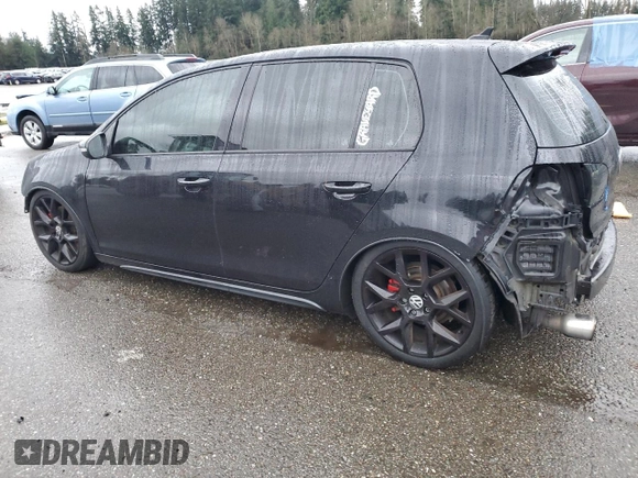 2013 Volkswagen Golf GTI Driver's Edition with VIN WVWHD7AJ6DW135459, listed as a Copart auction lot 86168134 with 124,653 mi miles and Salvage title. Bid and sale history available at DreamBid. Image 2.