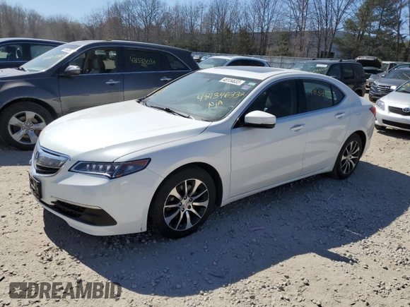 2015 Acura TLX with VIN 19UUB1F38FA010265, listed as a Copart auction lot 48134633 with 87,299 mi miles. Bid and sale history available at carsss.com. Image 1.