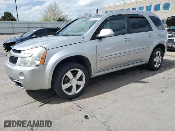 2008 Chevrolet Equinox Sport with VIN 2CNDL037986285667, listed as a Copart auction lot 53756285 with 150,093 mi miles and Salvage Title. Bid and sale history available at carsss.com. Image 1.