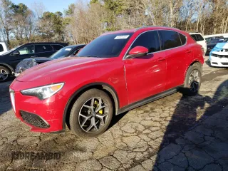 2018 Alfa Romeo Stelvio Ti with VIN ZASFAKBN2J7C20669, listed as a Copart auction lot 43689265 with 82,779 mi miles and Salvage Title. Bid and sale history available at carsss.com. Image 1.