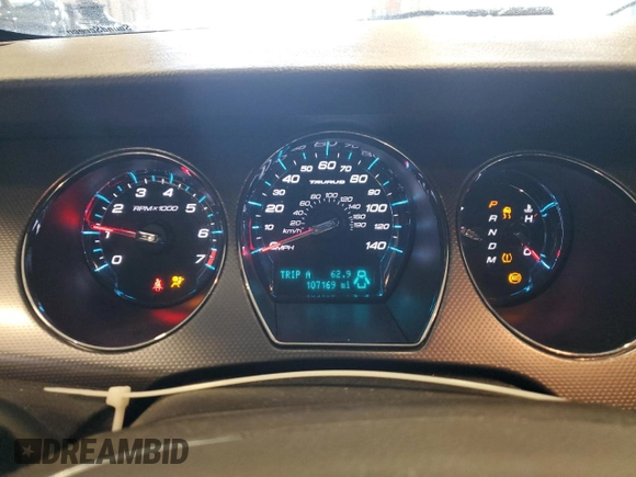 2012 Ford Taurus SEL with VIN 1FAHP2EWXCG114029, listed as a Copart auction lot 50598195 with 107,169 mi miles and Non Repairable. Bid and sale history available at DreamBid. Image 9.