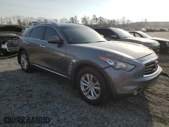 2013 Infiniti FX with VIN JN8CS1MU7DM142343, listed as a Copart auction lot 49044635 with 182,106 mi miles and Salvage Title. Bid and sale history available at carsss.com. Image 4.