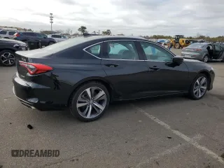 2022 Acura TLX Advance with VIN 19UUB6F65NA003537, listed as a Copart auction lot 85199054 with 20,110 mi miles and Salvage title. Bid and sale history available at DreamBid. Image 3.