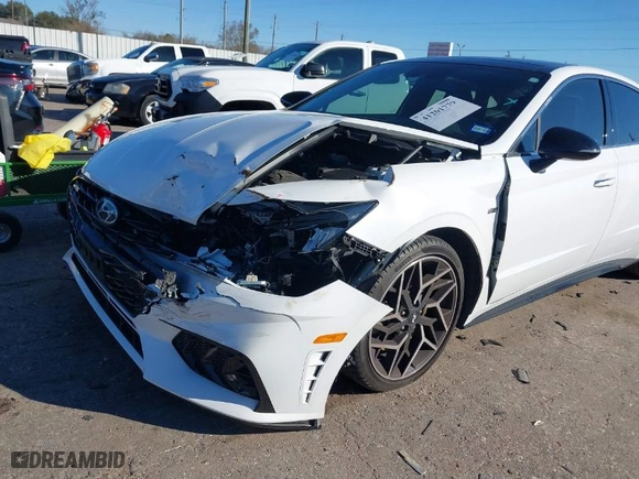 2023 Hyundai Sonata N Line with VIN KMHL14JC8PA278056, listed as a IAAI auction lot 41201779 with 20,172 mi miles. Bid and sale history available at carsss.com. Image 6.
