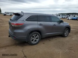 2016 Toyota Highlander LE Plus with VIN 5TDZKRFH0GS125607, listed as a Copart auction lot 47637125 with 255,858 mi miles and Salvage Title. Bid and sale history available at carsss.com. Image 3.